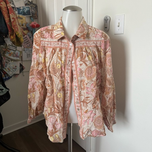 Spell & The Gypsy Paisley Button Down XS - Picture 1 of 4